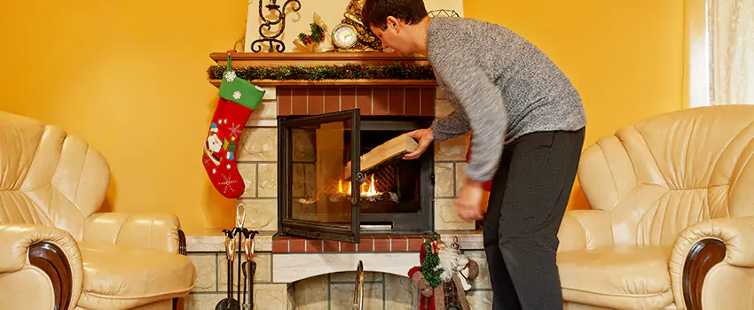 Rusted Metal Fireplace Restoration in Apple Valley, California